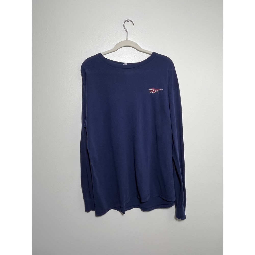 vintage 00s Reebok Navy‎ Long Sleeve Tee